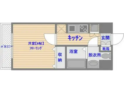 ピュアドームブライトン博多(1K/5階)の間取り写真