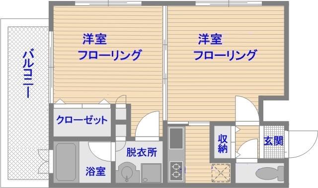 エンクレスト博多(2K/12階)の間取り写真