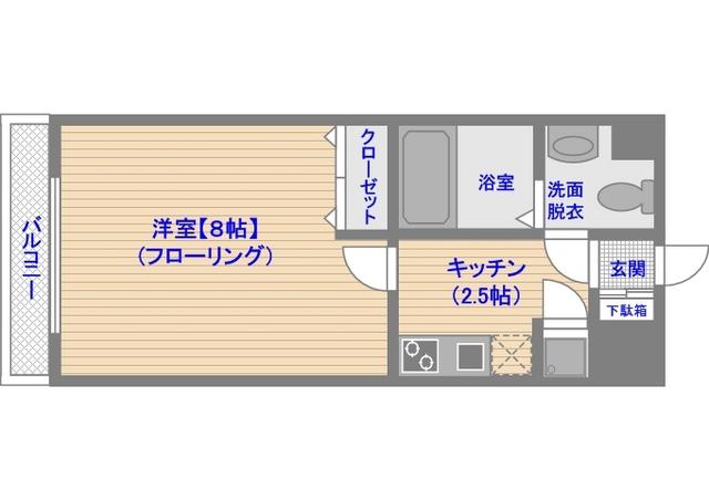 エンクレスト博多Ⅱ(1K/5階)の間取り写真