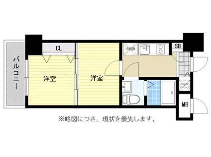 NO.67 BENEFIT 21 博多(2K/5階)の間取り写真