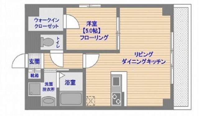 KDXレジデンス天神東2(1LDK/4階)の間取り写真