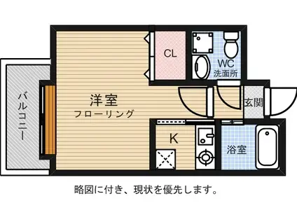 エステート・モア・平尾パージュ(1K/9階)の間取り写真