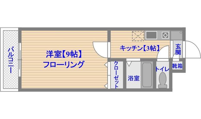駅南うちやまビル(1K/5階)の間取り写真
