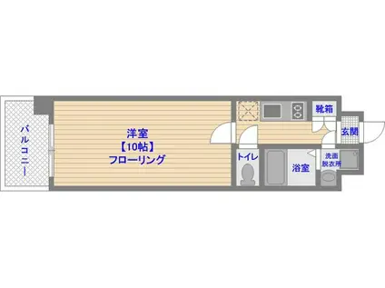 ORIENT BLD NO86 クロスゲートタワー(1K/10階)の間取り写真