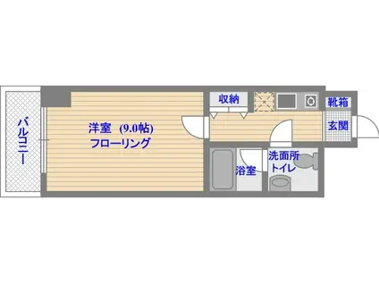 クリエート大楠(1K/7階)の間取り写真