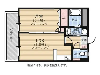 シティライフ博多駅南(1LDK/5階)の間取り写真