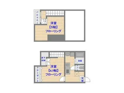 ポラリス吉塚(1K/1階)の間取り写真