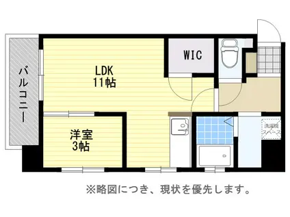 プリンシピオ赤坂(1LDK/9階)の間取り写真