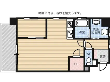 プリンシピオ赤坂(1LDK/4階)の間取り写真