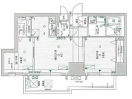 グランフォーレラグゼ博多駅南(2LDK/9階)の間取り写真