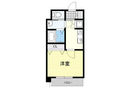 福岡市地下鉄箱崎線 箱崎宮前駅 徒歩4分 13階建 築10年(1K/7階)の間取り写真