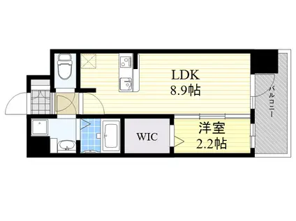 グランフォーレ箱崎プレミア(1LDK/13階)の間取り写真