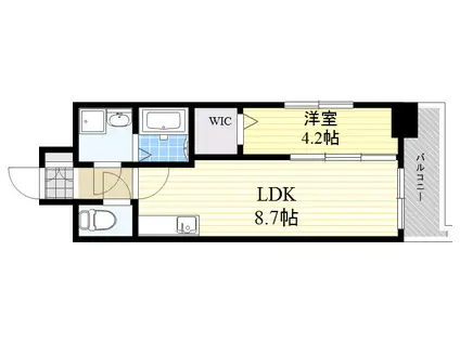 MODERN PALAZZO 天神北2(1LDK/11階)の間取り写真