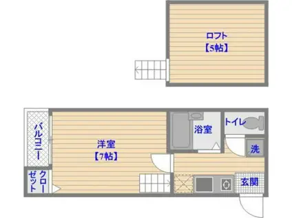 フィオーレ博多駅南(1K/1階)の間取り写真