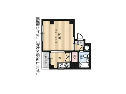コーポラスM(1DK/4階)の間取り写真