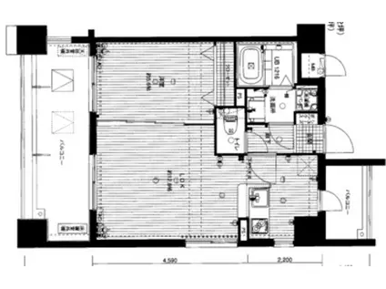 サヴォイグランデス(1LDK/8階)の間取り写真