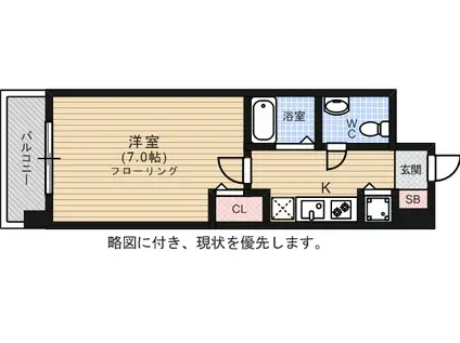 メゾン・ド・ヴィレ大濠(1K/11階)の間取り写真