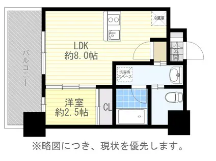 ドゥーエ赤坂(1LDK/3階)の間取り写真