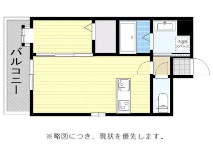 LUJOSO山王(1LDK/7階)の間取り写真