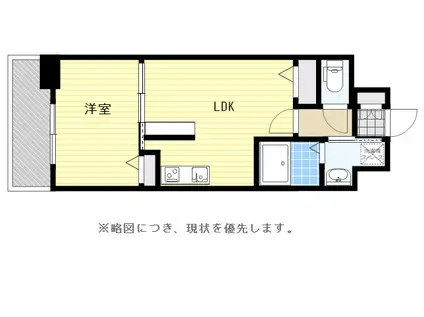エルグランド東比恵(1LDK/8階)の間取り写真