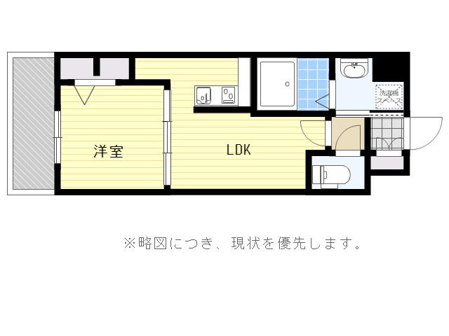 エルグランド東比恵(1LDK/2階)の間取り写真