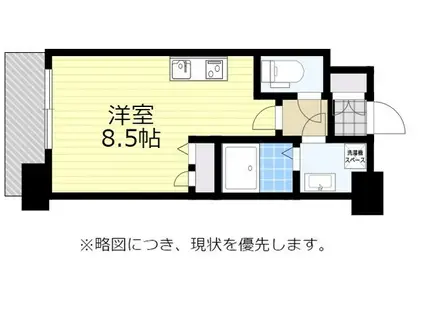 エンクレスト天神LIFF(ワンルーム/14階)の間取り写真