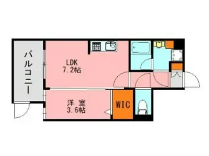 LANDIC O02239(1DK/8階)の間取り写真