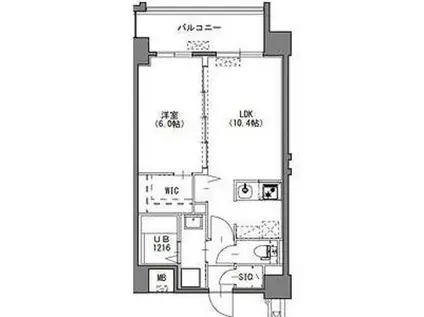 S-RESIDENCE中呉服(1LDK/2階)の間取り写真