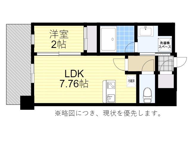 プロシード日赤通(1LDK/5階)の間取り写真