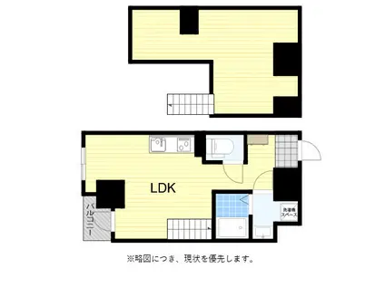 MODERN PLAZZO天神東グランM(1LDK/9階)の間取り写真