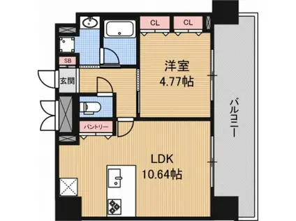 DAIWA RESIDENCE FUDANOTSUJI(1LDK/5階)の間取り写真