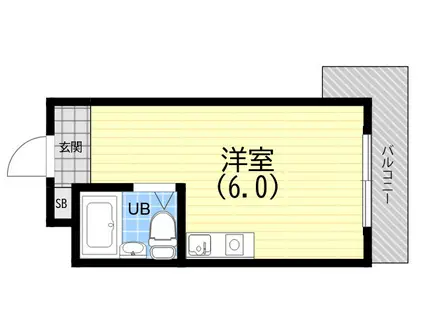 モンシャンブル本山(ワンルーム/2階)の間取り写真
