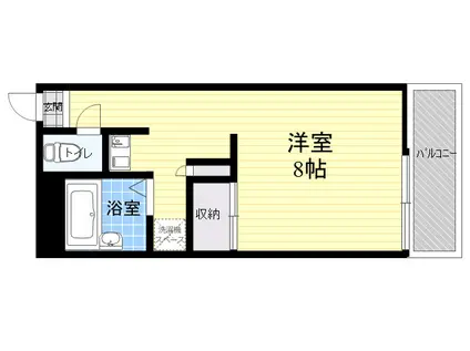 エルミタージュ(1K/3階)の間取り写真