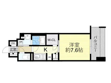 アビティ江坂(1K/4階)の間取り写真