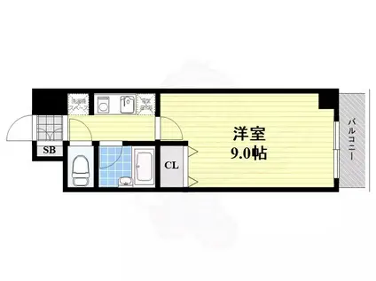 マンション野口2(1K/7階)の間取り写真