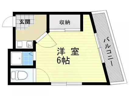 ハイツハラヤマ(1K/1階)の間取り写真