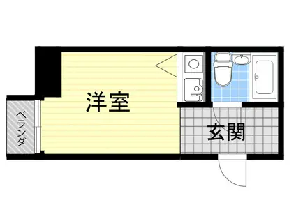GSハイム第二江坂(ワンルーム/2階)の間取り写真