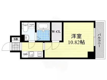 サンレムート江坂1ST(1K/5階)の間取り写真