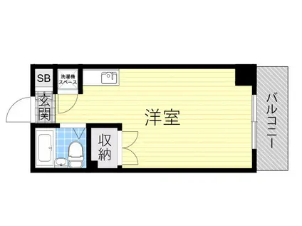 東明マンション江坂(ワンルーム/5階)の間取り写真