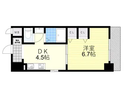 第15関根マンション(1DK/2階)の間取り写真