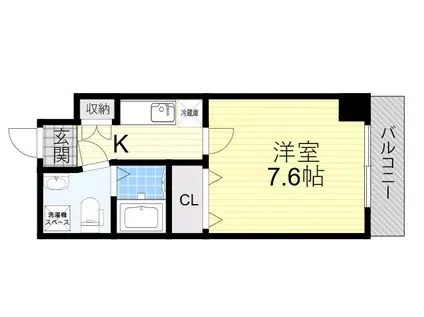 SERENITE江坂四番館(1K/6階)の間取り写真