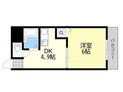 FUNFACTORY千里山(1DK/3階)の間取り写真