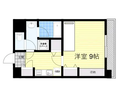 アスール江坂(1K/3階)の間取り写真