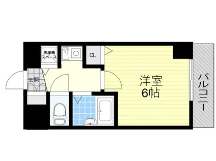 ストリーム江坂(1K/8階)の間取り写真