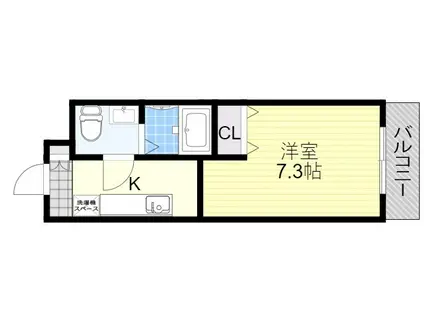 アリビオ千里豊津(1K/6階)の間取り写真