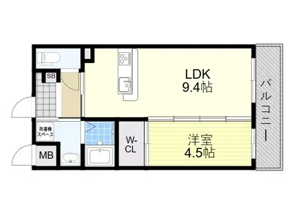 第22関根マンション(1LDK/14階)の間取り写真