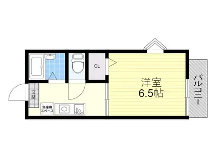 パーシモンハウス(1K/1階)の間取り写真