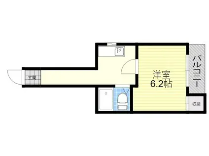 サンアーク山本(1K/2階)の間取り写真