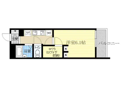 レオパレスグリチネ(1K/2階)の間取り写真