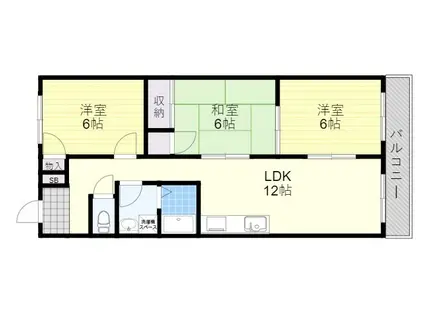 ル・ソレイユ・メゾン(3LDK/3階)の間取り写真